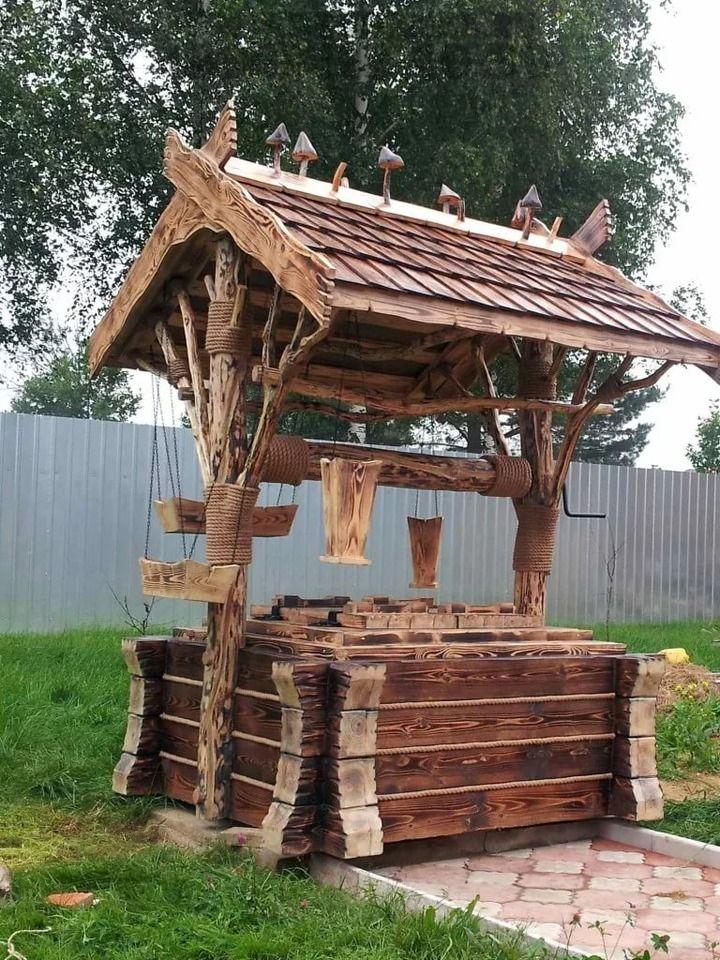 Как сделать декоративный колодец для сада своими руками