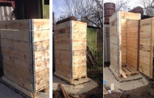 Дачный туалет из поддонов своими руками