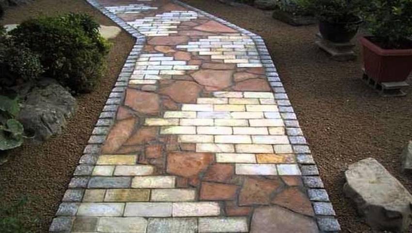 Как сделать дорожку из старого кирпича своими руками