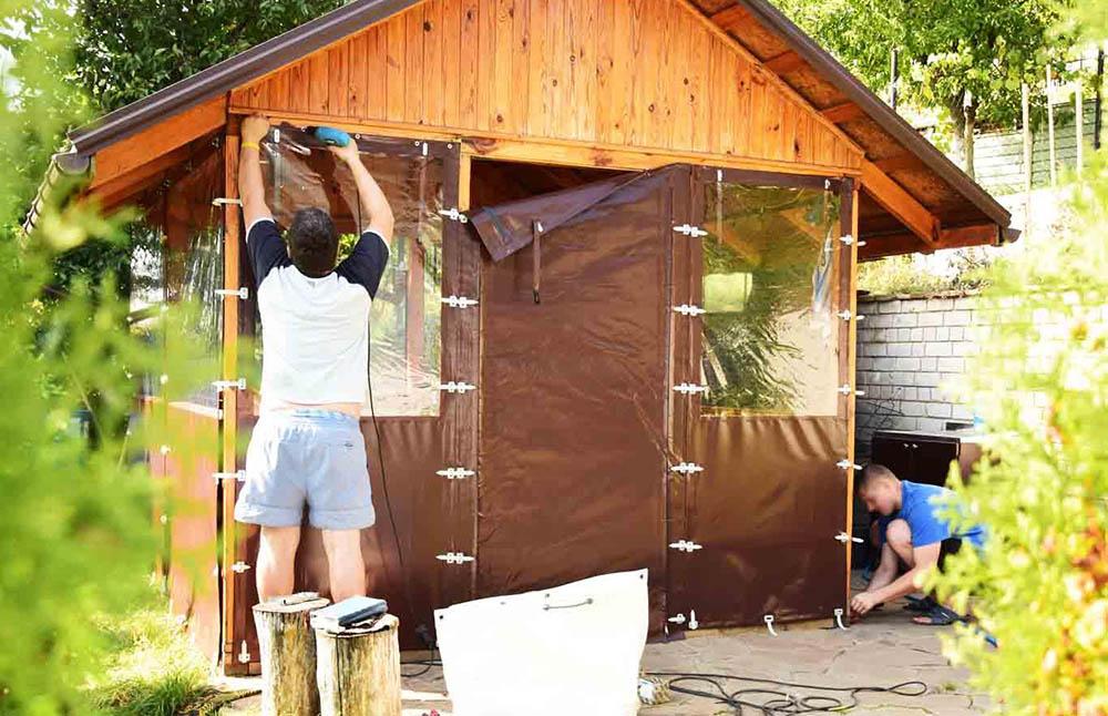 Мягкие (гибкие) окна своими руками для беседки: как сделать, технология изготовления