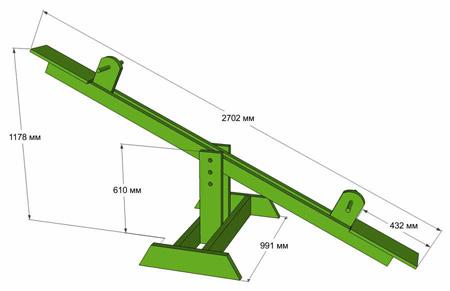 Как сделать качели-весы для детей, взрослых своими руками