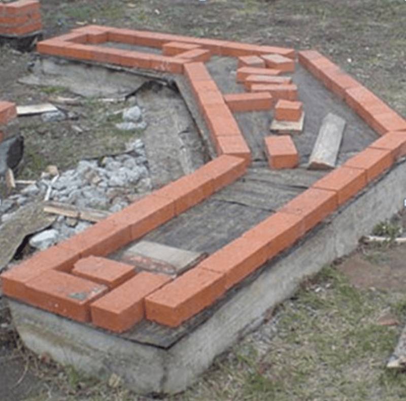 Угловые печи с барбекю и мангалом из кирпича: чертежи и фотографии