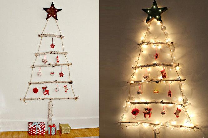 Как сделать елку из веток деревьев своими руками