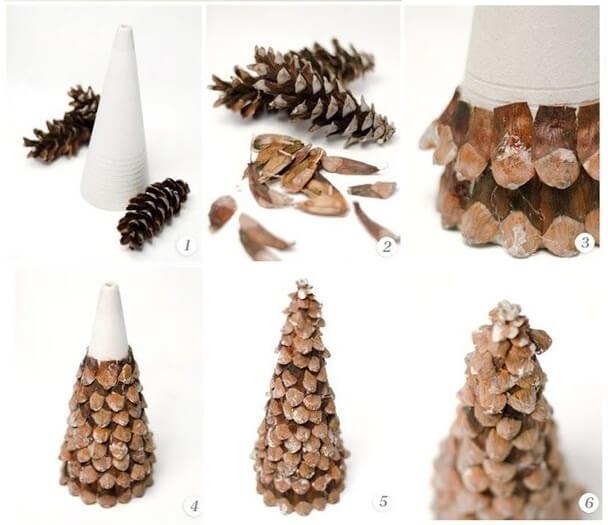 Как сделать елку из шишек своими руками
