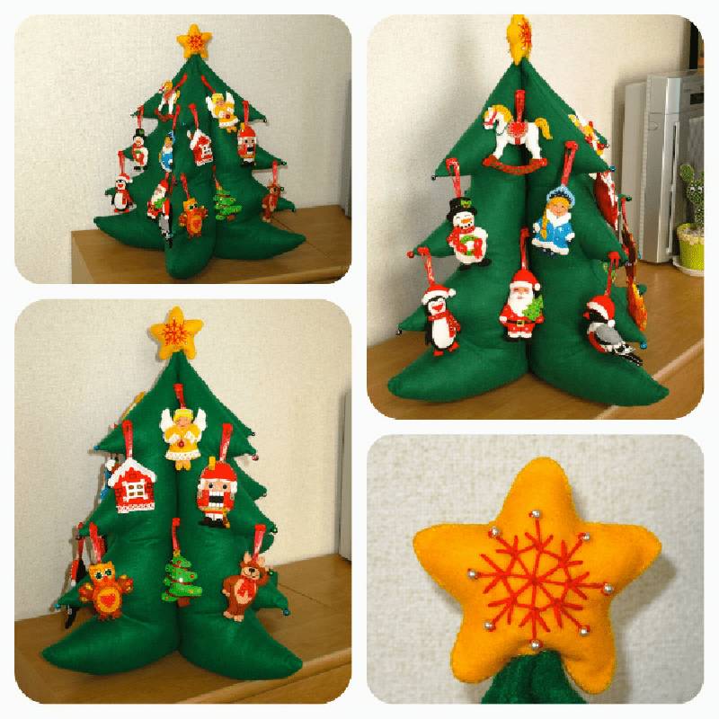 Как сделать новогоднюю елочку из фетра своими руками