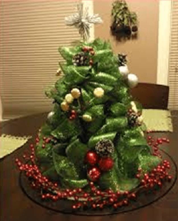 Как сделать елочку из органзы своими руками