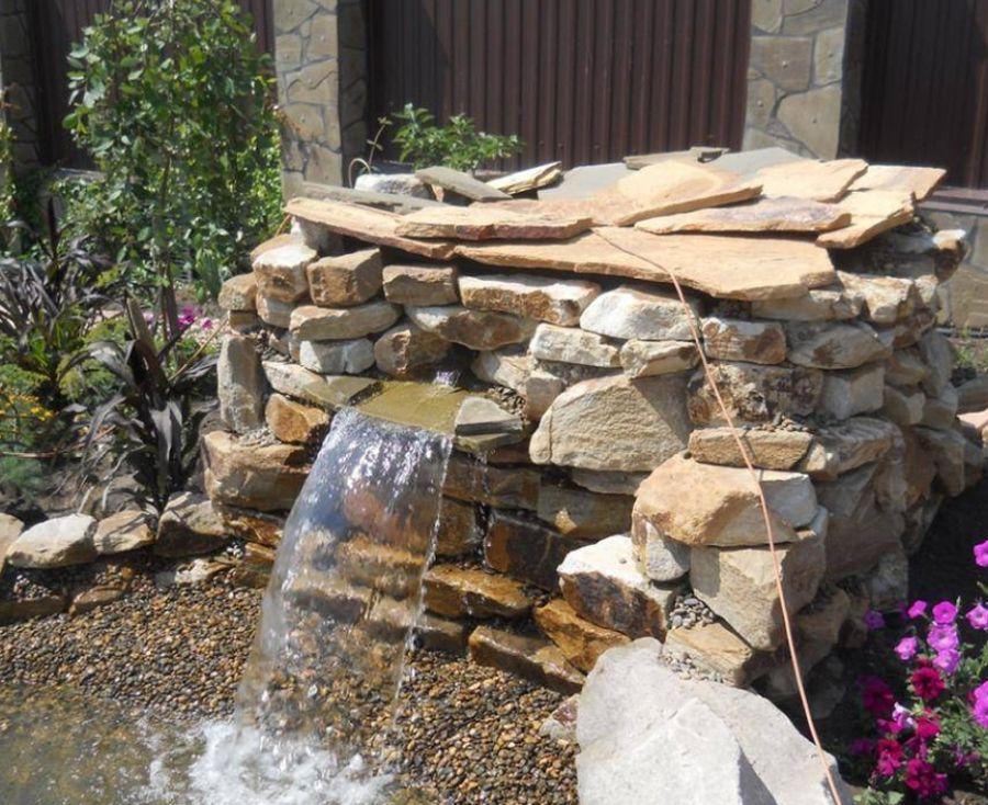 Искусственный водопад на участке своими руками: как сделать, без насоса, из камней