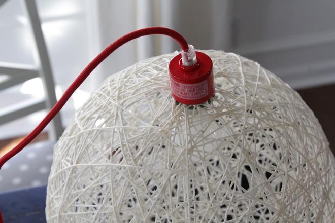 абажур своими руками для люстры из ниток