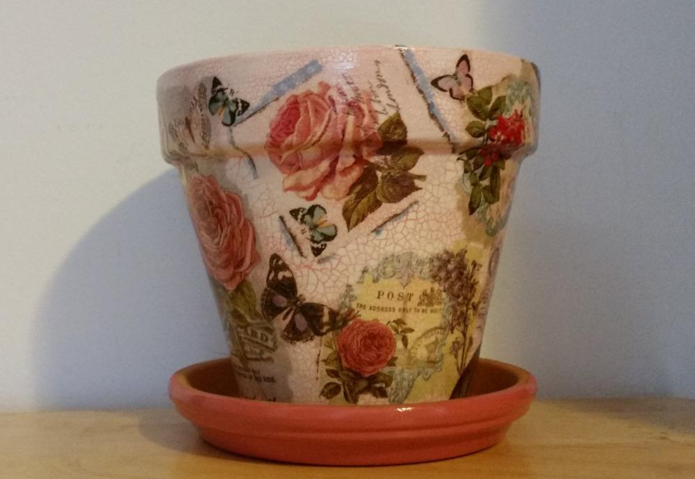 декор горшков для цветов своими руками