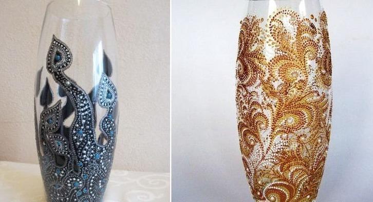 декор вазы своими руками цветы