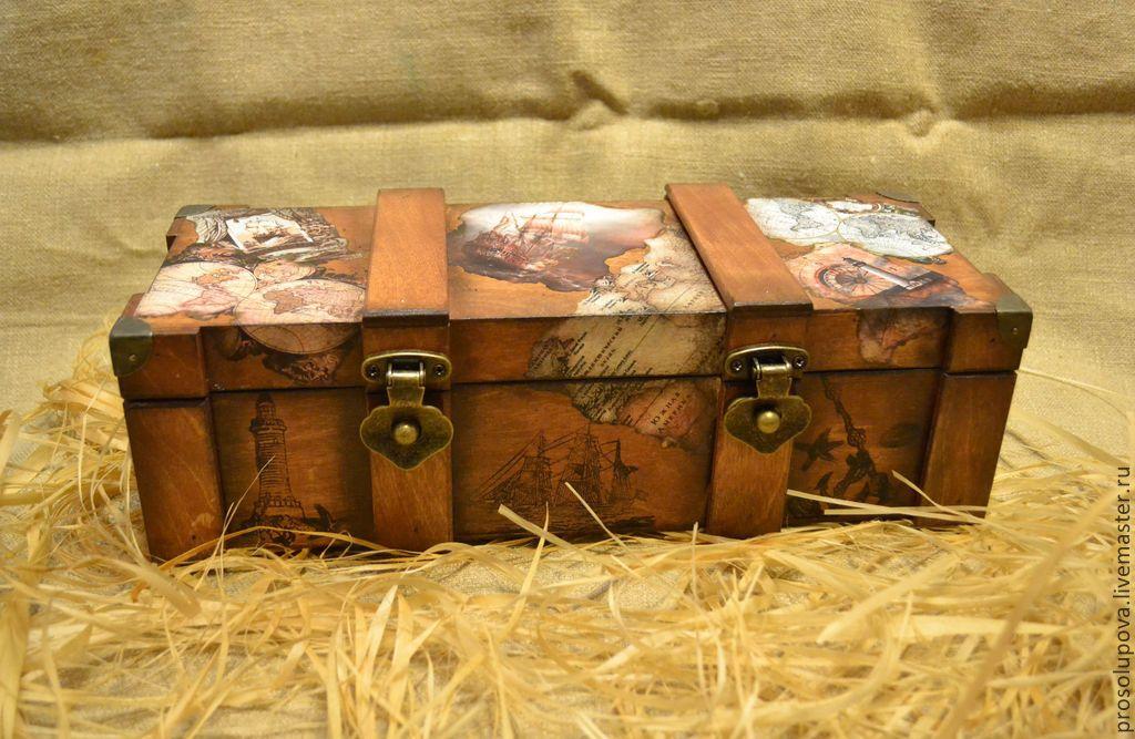 шкатулка - пиратский сундук декупаж декупаж творческие идеи для вашего дома (главный ключ)