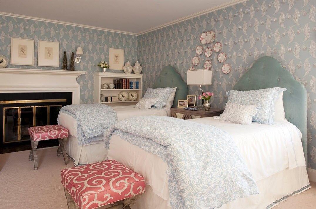 интерьер детской комнаты для двух девочек