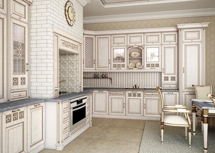 700 Светлая кухня в классическом стиле. Особенности оформления: Как ...