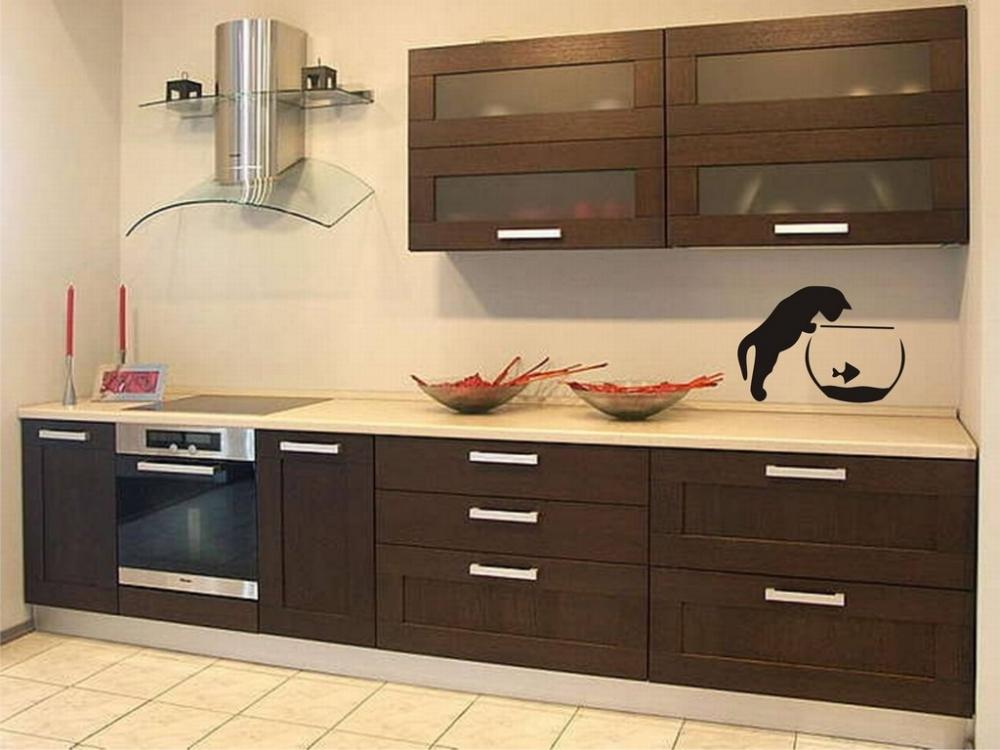 кухня цвета венге и ваниль