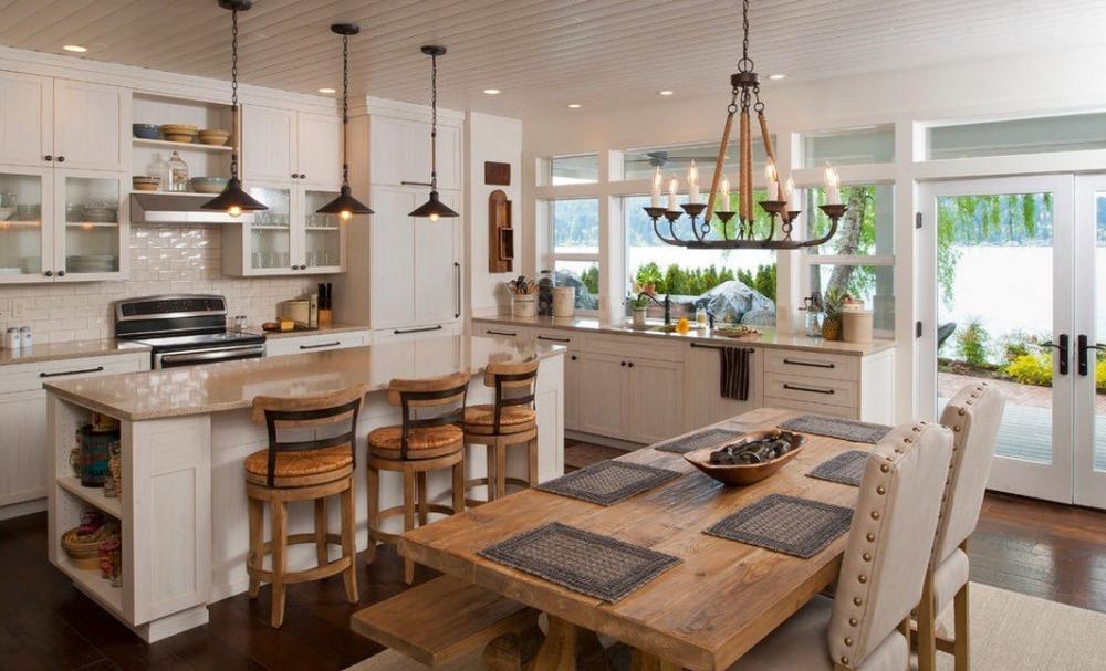 узкая и объемная кухня дизайн узкой кухни