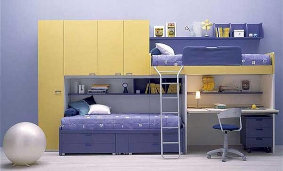 двухъярусная кровать с выдвижным столом dvuh