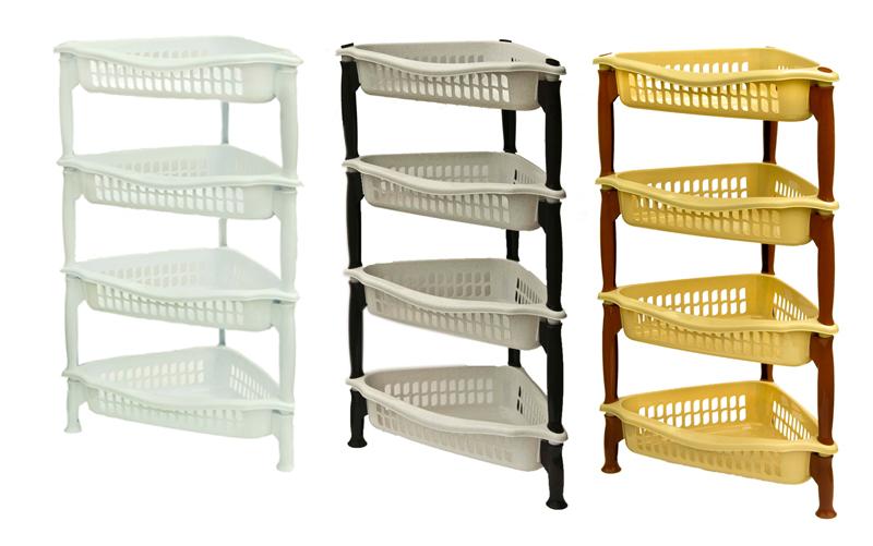 напольные пластиковые этажерки для ванной комнаты