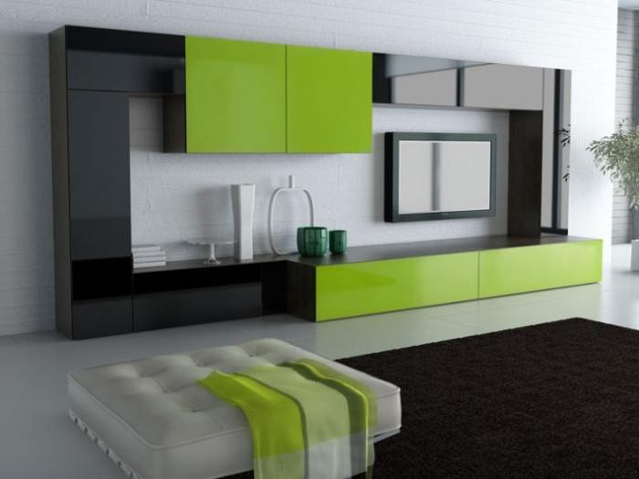 глянцевая мебель для гостиной