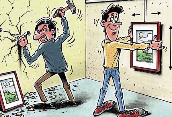 Как повесить картину на обои без сверления стены: лучшие способы крепления