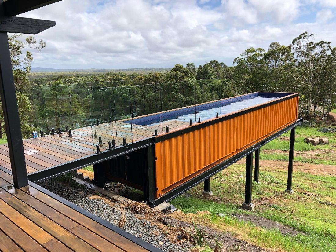 Как сделать бассейн из морского металлического контейнера