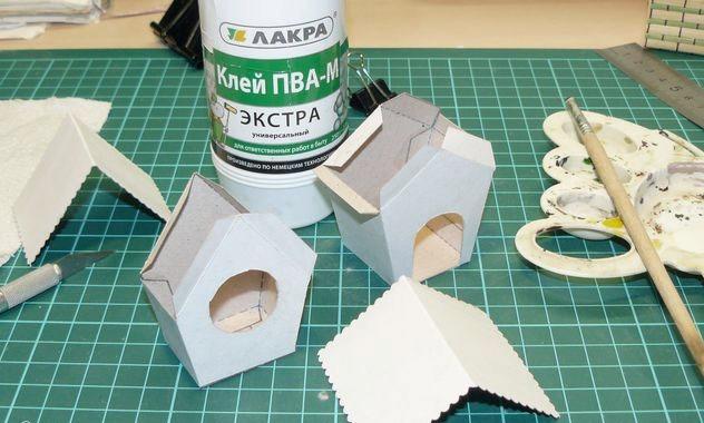 Скворечник из картона своими руками: настоящий и декоративный