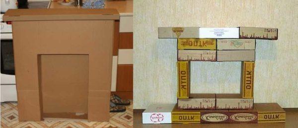 Камин из коробок своими руками: пошаговая инструкция с фото