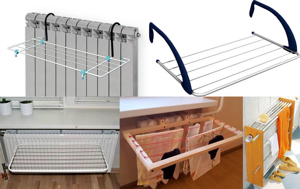 Как сделать сушилку для белья своими руками: на балконе, во дворе, на батарею