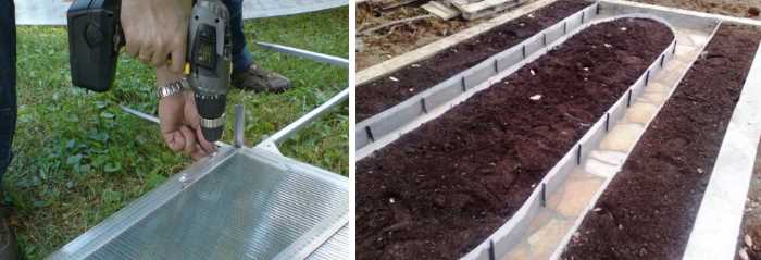 Грядки из поликарбоната своими руками: фото + чертежи