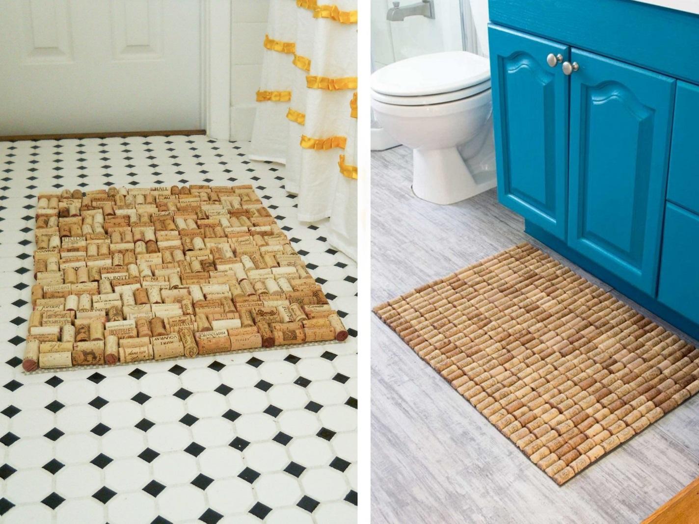 Коврик из пробок: от шампанского, пластиковых бутылок и вина