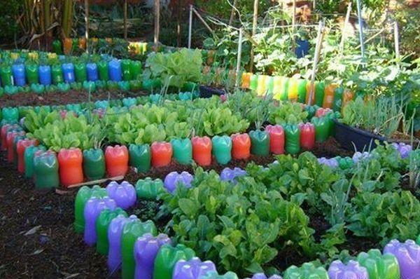 Грядки из пластиковых бутылок своими руками: вертикальные, высокие, теплые