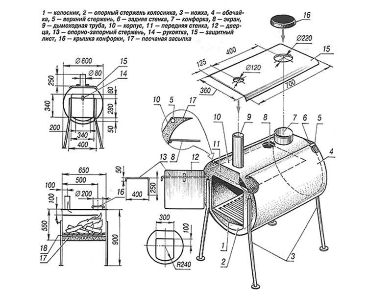 Печь в гараж из газового баллона: как сделать своими руками