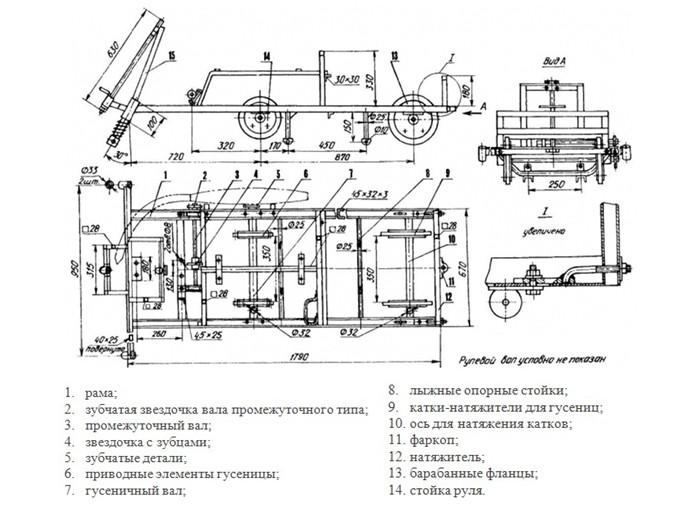 Самодельный снегоход своими руками с двигателем от мотоблока: видео, фото