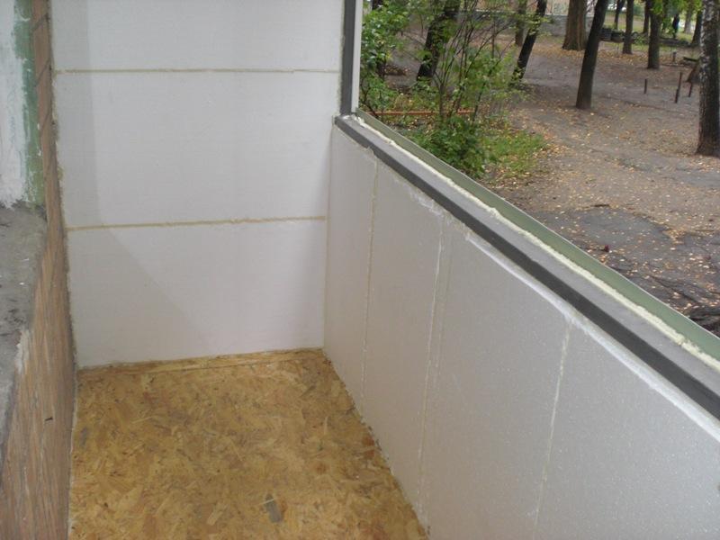 Пенопласт для утепления балкона изнутри: пошаговая инструкция по монтажу