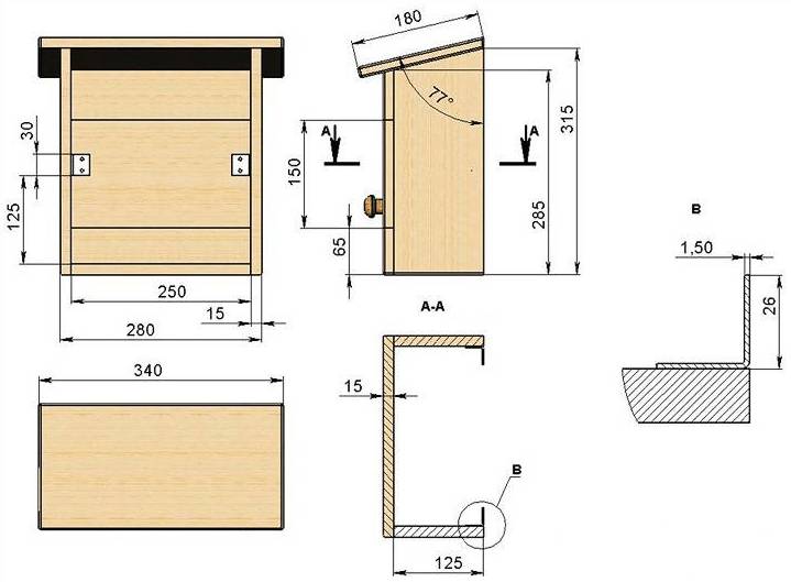 Почтовый ящик из дерева: как сделать своими руками