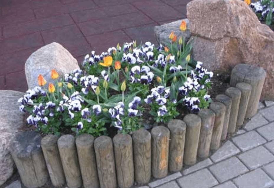 Клумбы из бревен своими руками: фото, оформление, как сделать цветник на дачном участке