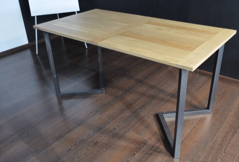 Столы из профильной трубы и дерева: как сделать своими руками