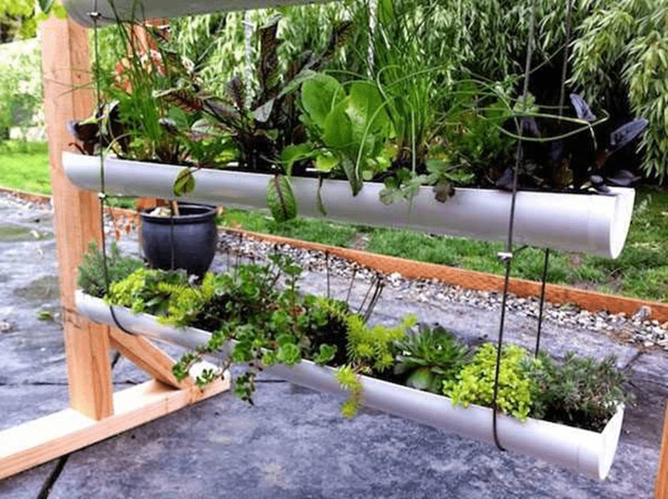 Вертикальные грядки на даче своими руками для овощей и зелени: фото, как сделать из дерева, поддонов