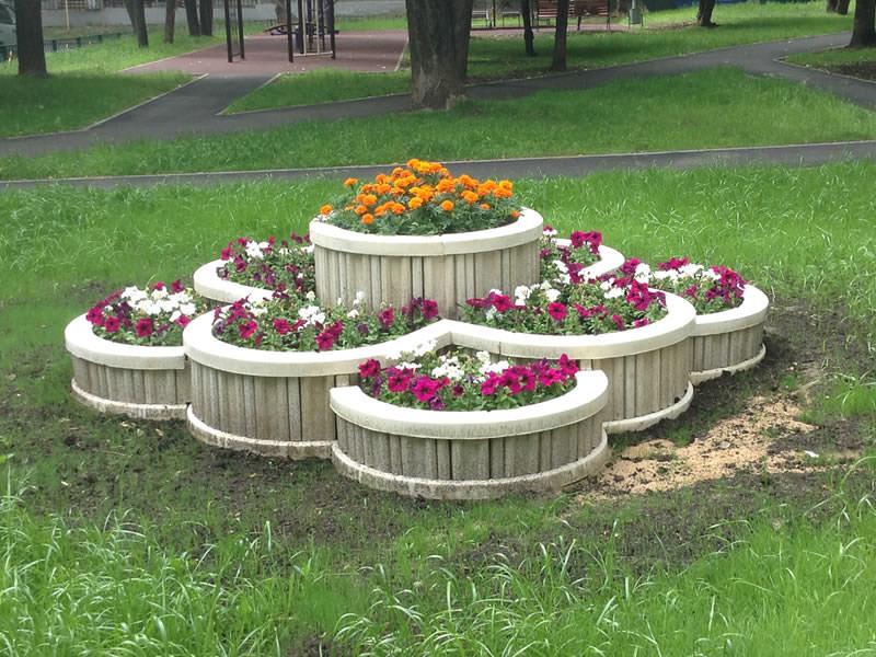 Как сделать клумбу из бетона своими руками: фото, этапы, чем покрасить