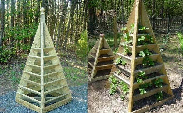 Вертикальные грядки на даче своими руками для овощей и зелени: фото, как сделать из дерева, поддонов