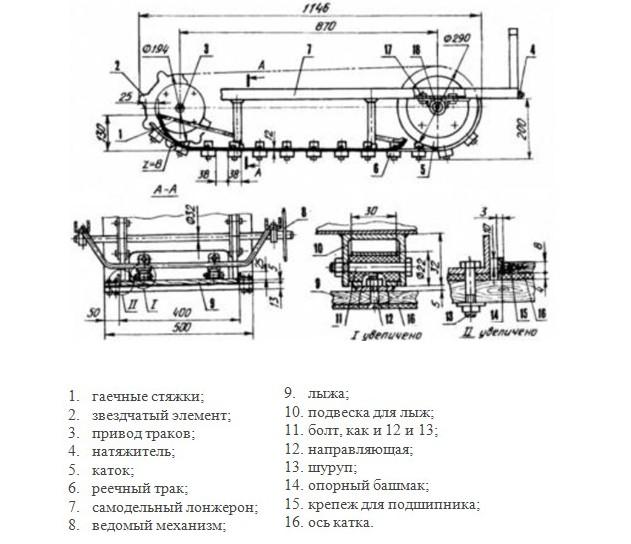 Самодельный снегоход своими руками с двигателем от мотоблока: видео, фото
