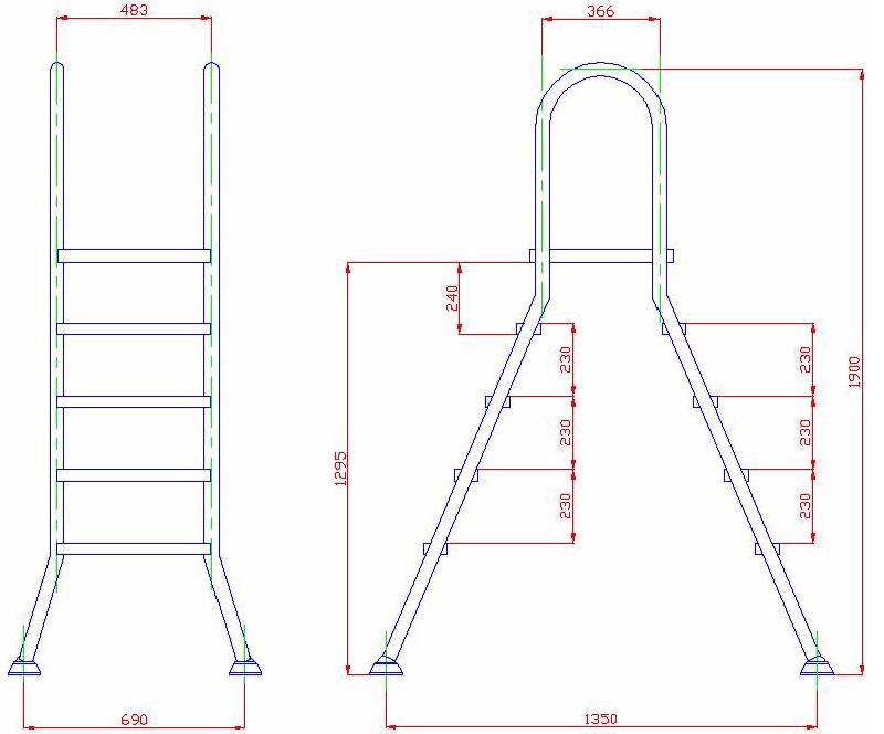 Как сделать лестницу для каркасного бассейна своими руками