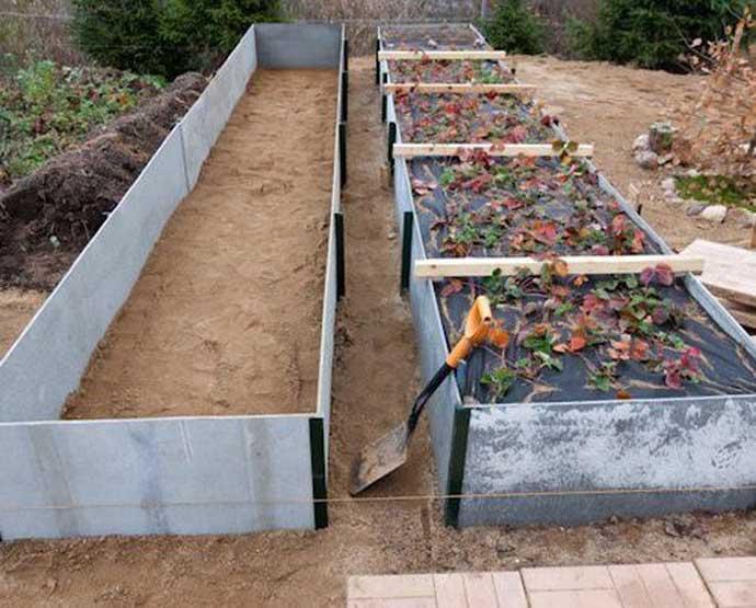 Грядки из шифера своими руками: плоского, волнового, фото + идеи по оформлению