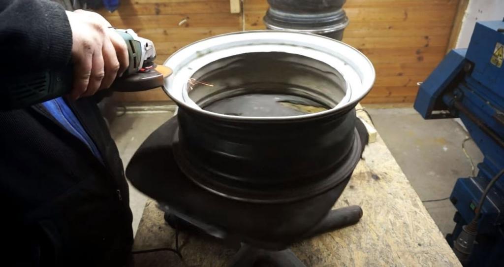 Как сделать мангал из диска колеса грузовика, КамАЗа, газели своими руками