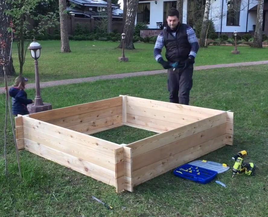 Как сделать деревянную детскую песочницу своими руками