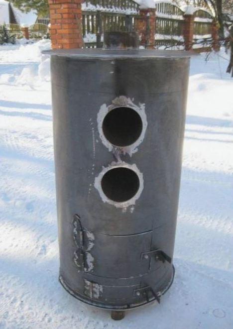 Как сделать буржуйку в гараж своими руками: чертежи и размеры