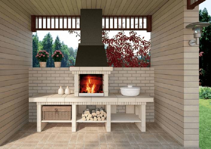 Мангал, барбекю из кирпича в беседке: как сделать, устройство