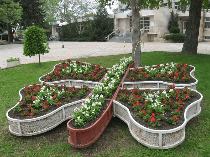 Клумба в виде бабочки своими руками: фото, как сделать из металла, бордюрной ленты, покрышек