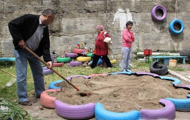 Как сделать песочницу из покрышек своими руками