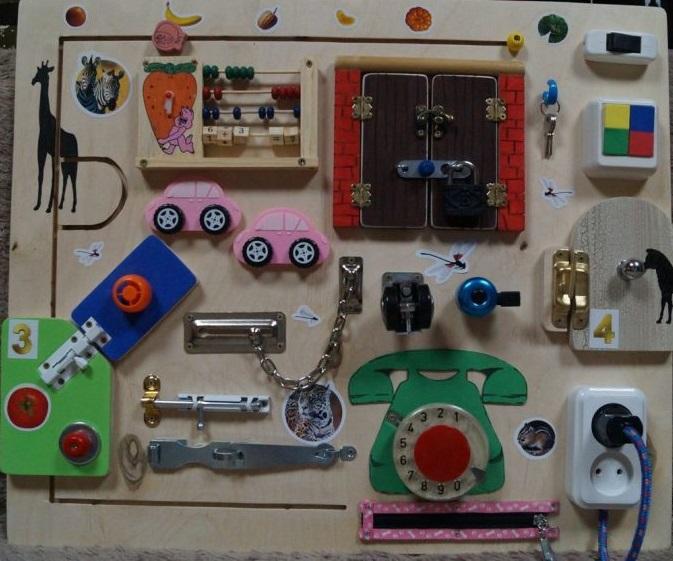 Бизиборд для мальчика своими руками: фото и пошаговые инструкции