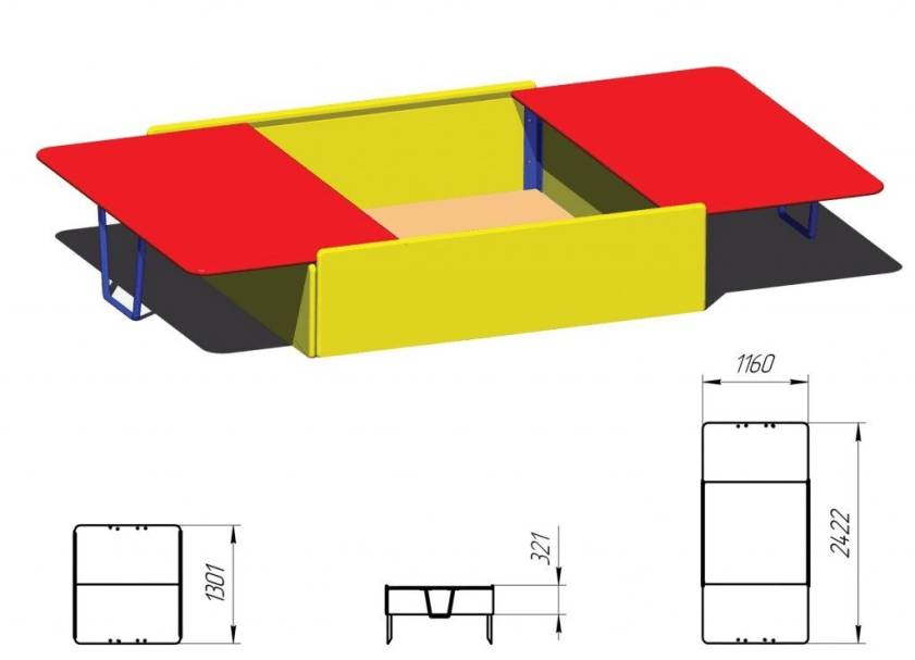 Как сделать детскую песочницу с крышкой для дачи своими руками